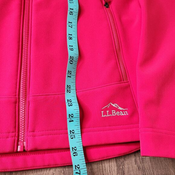 LL Bean Pathfinder Softshell Jacket Pink Womens Small Athletic Gorpcore Zip Up - Picture 12 of 15